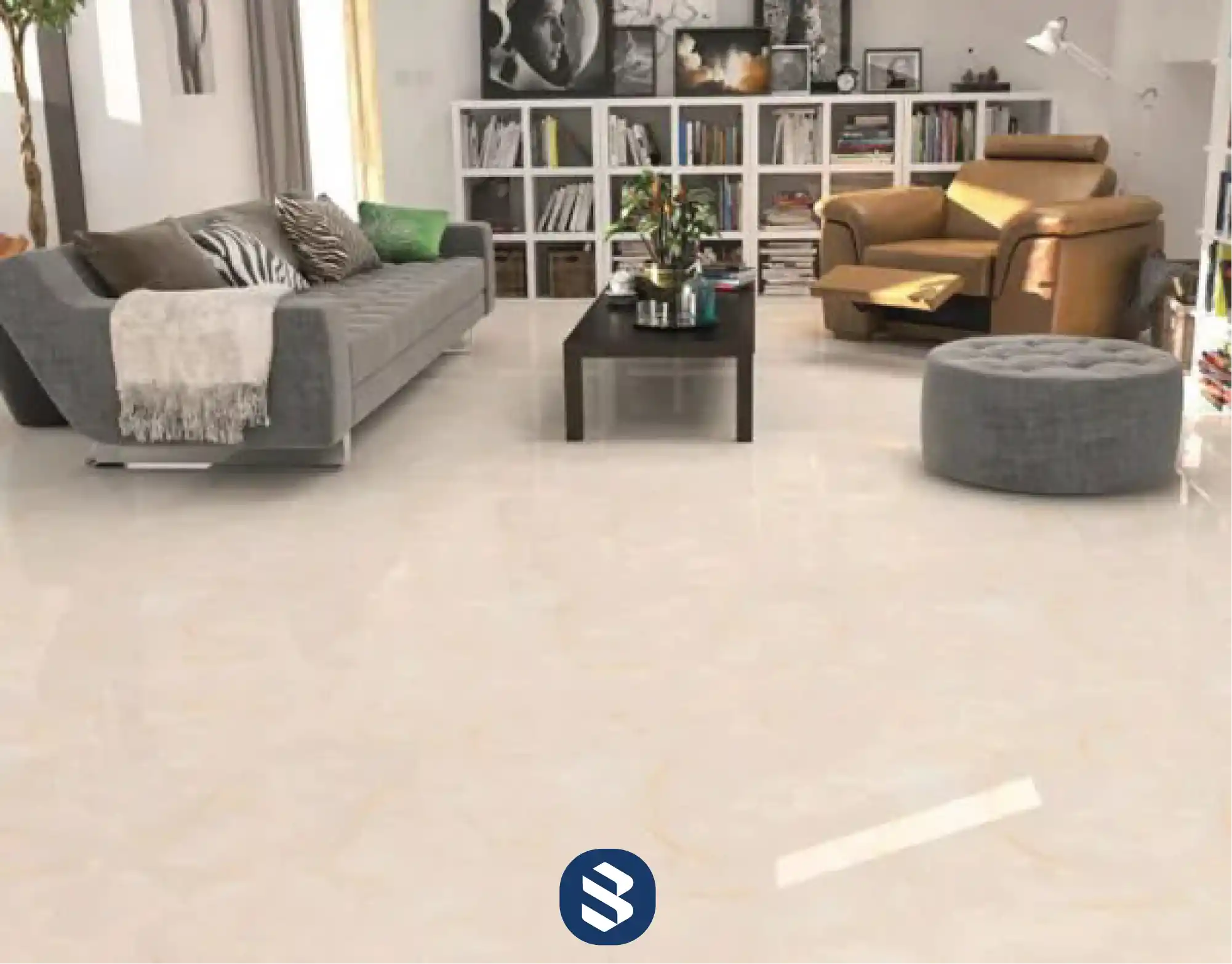 سرامیک 80 در 80 پرسلان طرح سنگ مرمر مدل اورال نانو فول پولیش